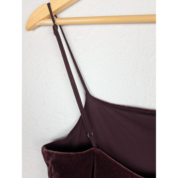 Urban Outfitters Velvet Maxi Dress Medium Adjustable Straps Pockets - Picture 4 of 10